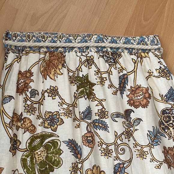 House of Harlow 1960 Floral Midi Skirt - Cream, Blue, Brown Size XS - Picture 9 of 16